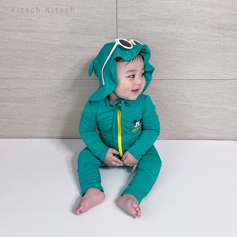 Kitsch Kitsch - Korean Baby Fashion - #onlinebabyshop - U and Me Swim MM All In One with Hat - 10