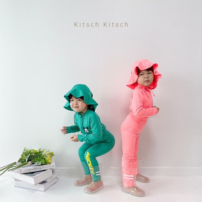 Kitsch Kitsch - Korean Children Fashion - #childofig - U and Me Swim MM Top Bottom Set with Hat - 12