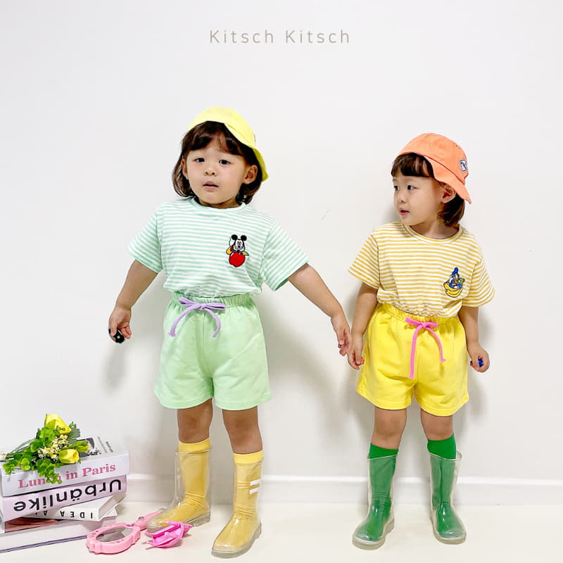 Kitsch Kitsch - Korean Children Fashion - #designkidswear - D Summer Fruit Stripes Top Bottom Set - 12