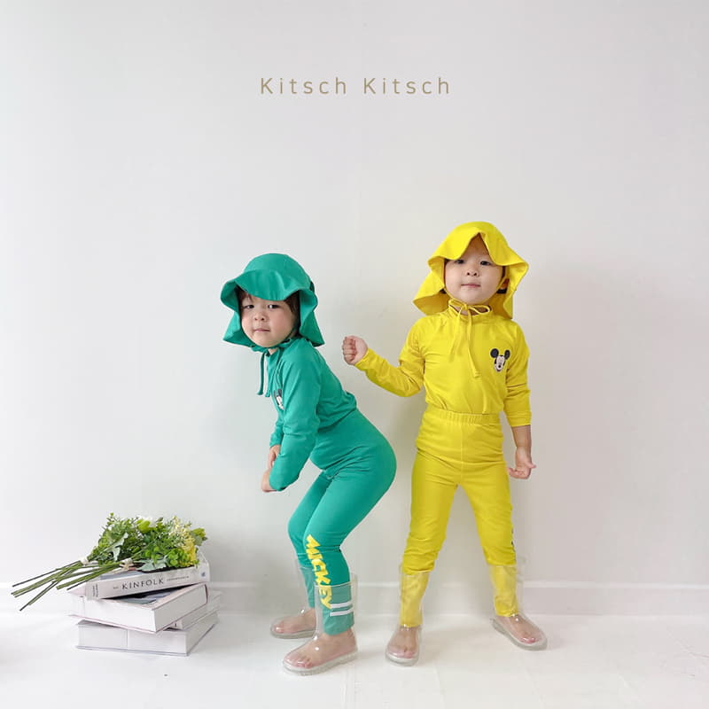 Kitsch Kitsch - Korean Children Fashion - #littlefashionista - U and Me Swim MM Top Bottom Set with Hat - 5