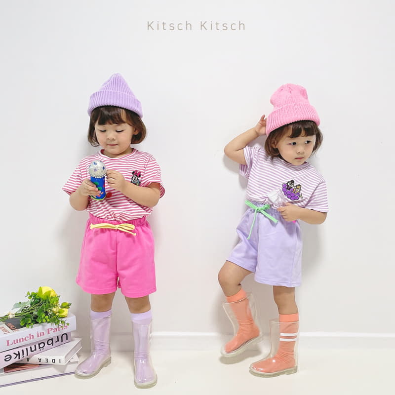 Kitsch Kitsch - Korean Children Fashion - #littlefashionista - D Summer Fruit Stripes Top Bottom Set - 4