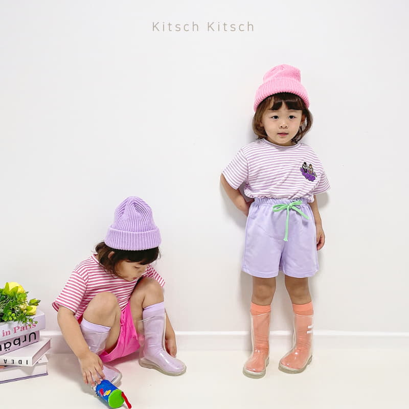 Kitsch Kitsch - Korean Children Fashion - #minifashionista - D Summer Fruit Stripes Top Bottom Set - 5