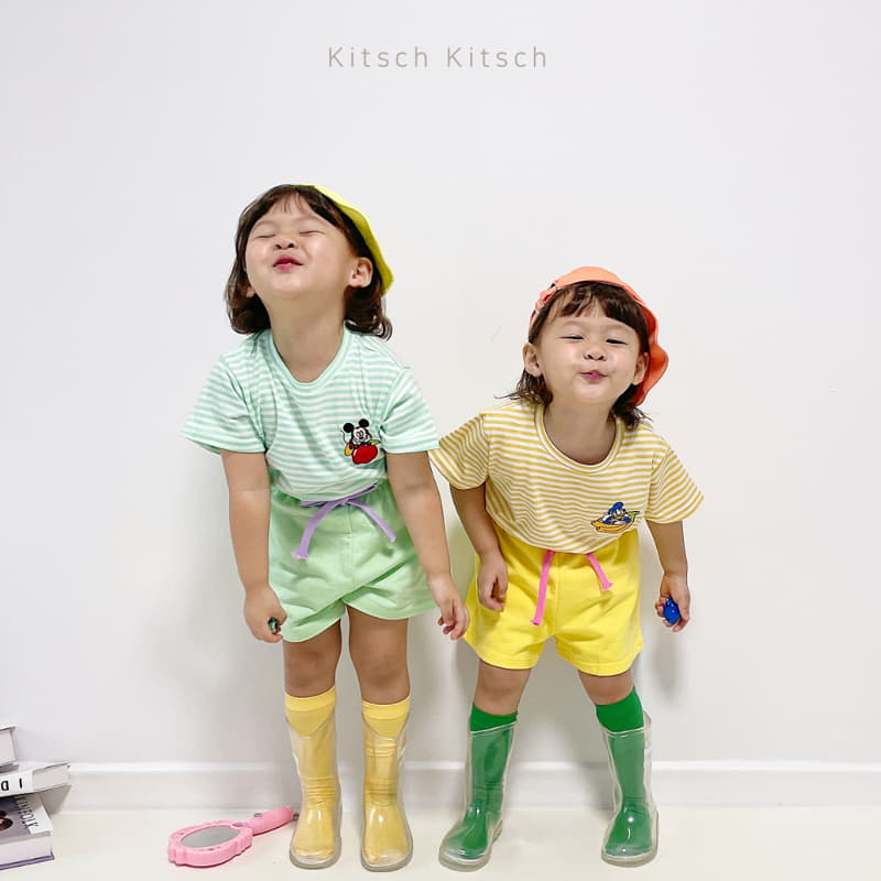 Kitsch Kitsch - Korean Children Fashion - #stylishchildhood - D Summer Fruit Stripes Top Bottom Set - 9