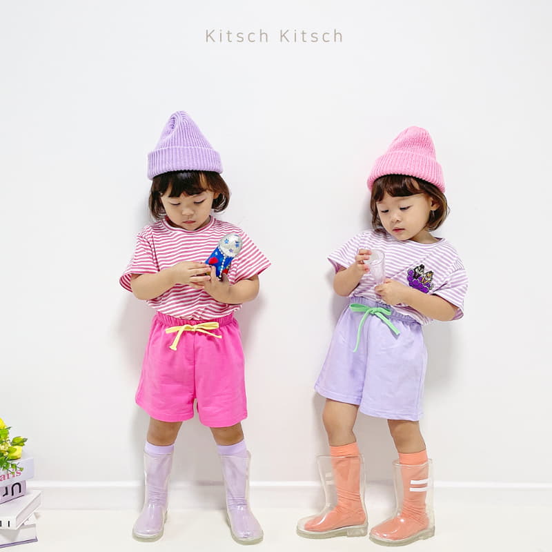 Kitsch Kitsch - Korean Children Fashion - #todddlerfashion - D Summer Fruit Stripes Top Bottom Set - 7