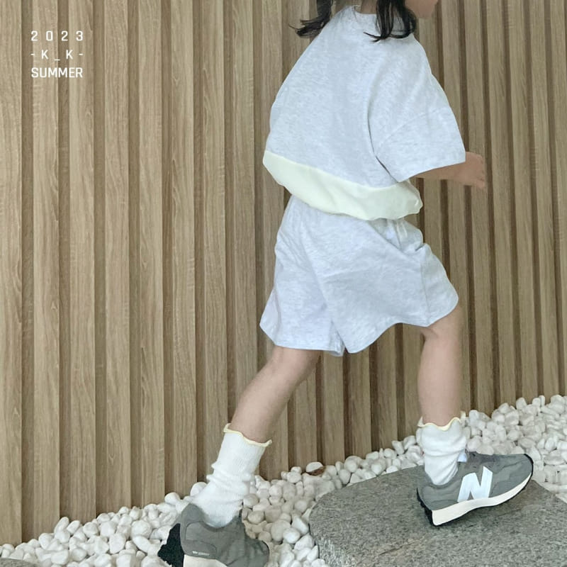 Kk - Korean Children Fashion - #designkidswear - Off Top Bottom Set - 8