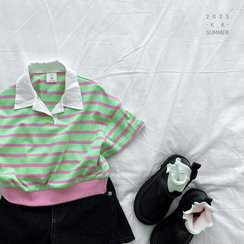 Kk - Korean Children Fashion - #littlefashionista - From Collar Tee