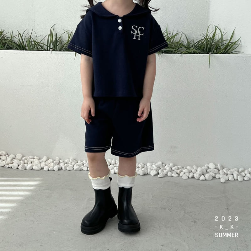 Kk - Korean Children Fashion - #magicofchildhood - Stitch Top Bottom Set - 6