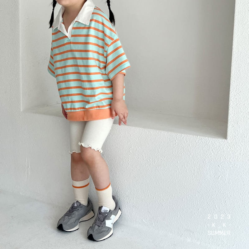 Kk - Korean Children Fashion - #todddlerfashion - From Collar Tee - 5