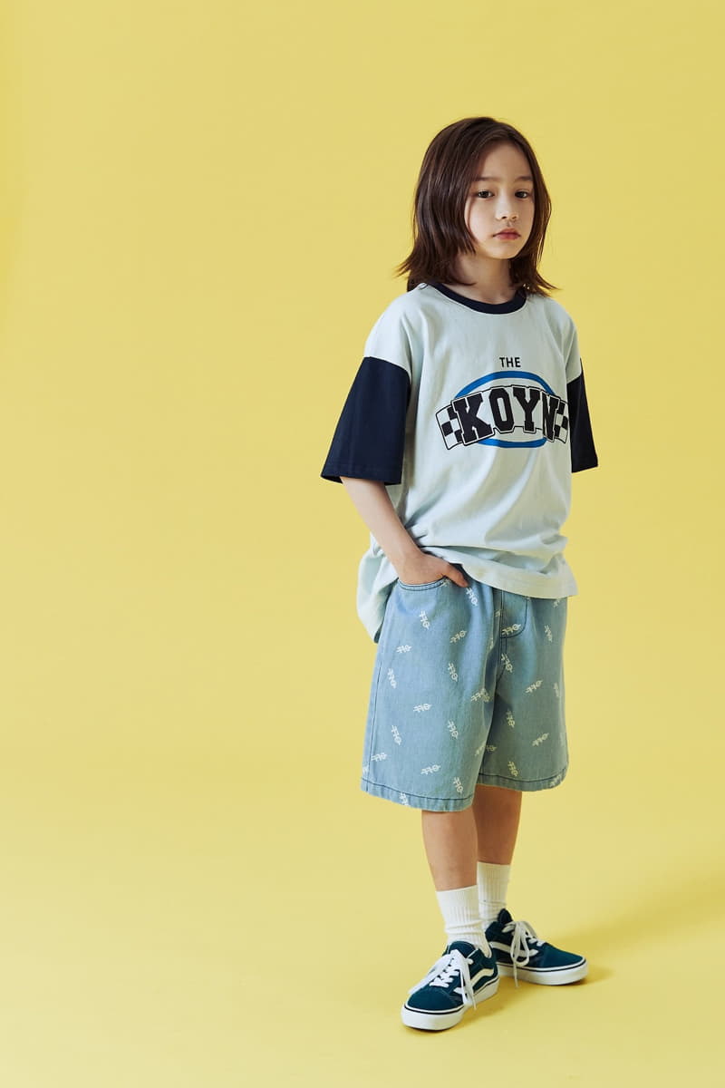 Kokoyarn - Korean Children Fashion - #designkidswear - Logo Printinb Denim Shorts - 4