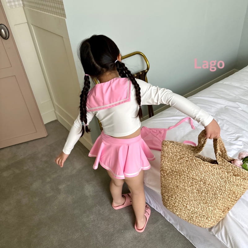 Lago - Korean Children Fashion - #childofig - Sailor Swimwear Hat Bag Set - 7