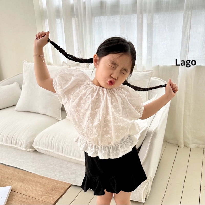 Lago - Korean Children Fashion - #childofig - Eyelet Blouse - 5