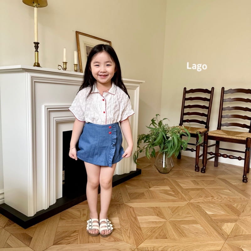 Lago - Korean Children Fashion - #discoveringself - Frill Denim Shorts - 9