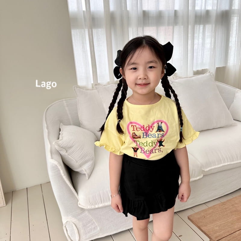 Lago - Korean Children Fashion - #kidsshorts - Bear Heart Tee - 8