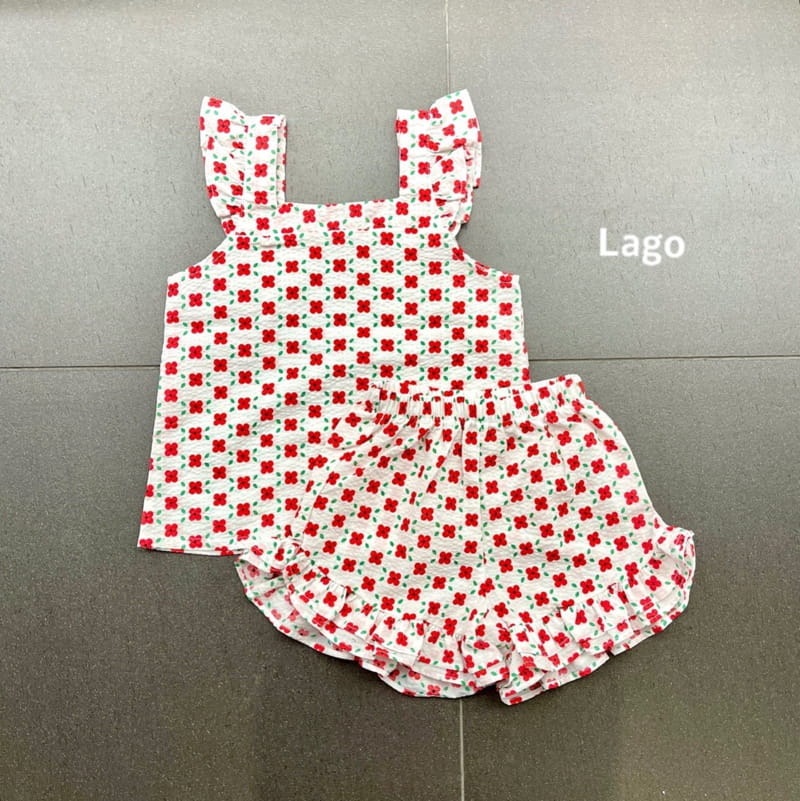 Lago - Korean Children Fashion - #littlefashionista - Wing Frill Top Bottom Set - 11