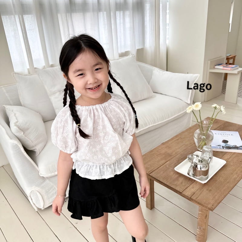 Lago - Korean Children Fashion - #magicofchildhood - Eyelet Blouse