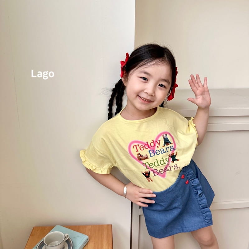 Lago - Korean Children Fashion - #todddlerfashion - Frill Denim Shorts - 4