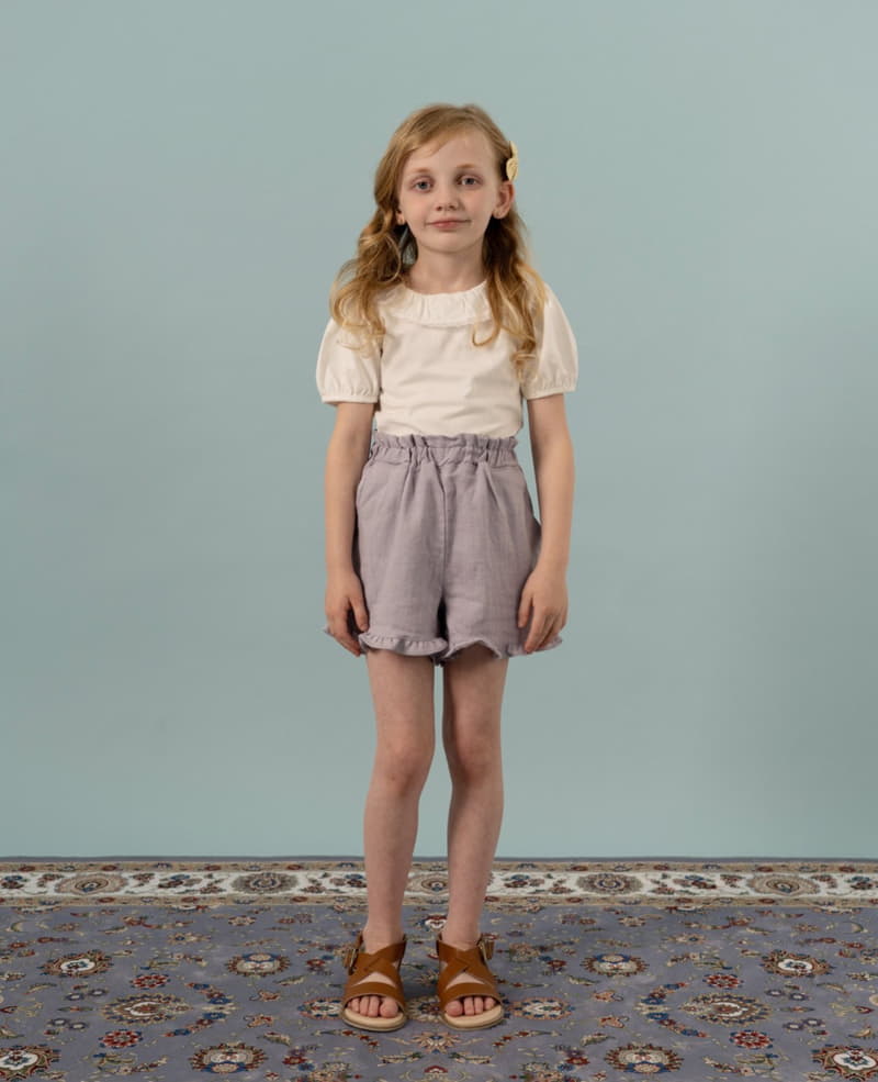 Le Bev - Korean Children Fashion - #toddlerclothing - Linen Frill Shorts