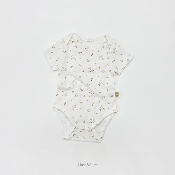 Lime & Blue - Korean Baby Fashion - #babyootd - Floral Bodysuit - 7