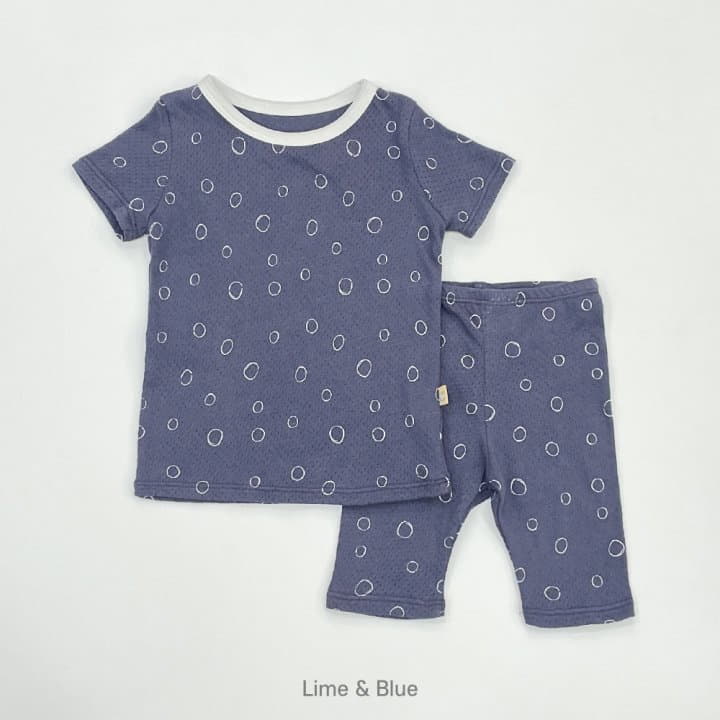 Lime & Blue - Korean Children Fashion - #childofig - Stone Mesh Easywear - 5