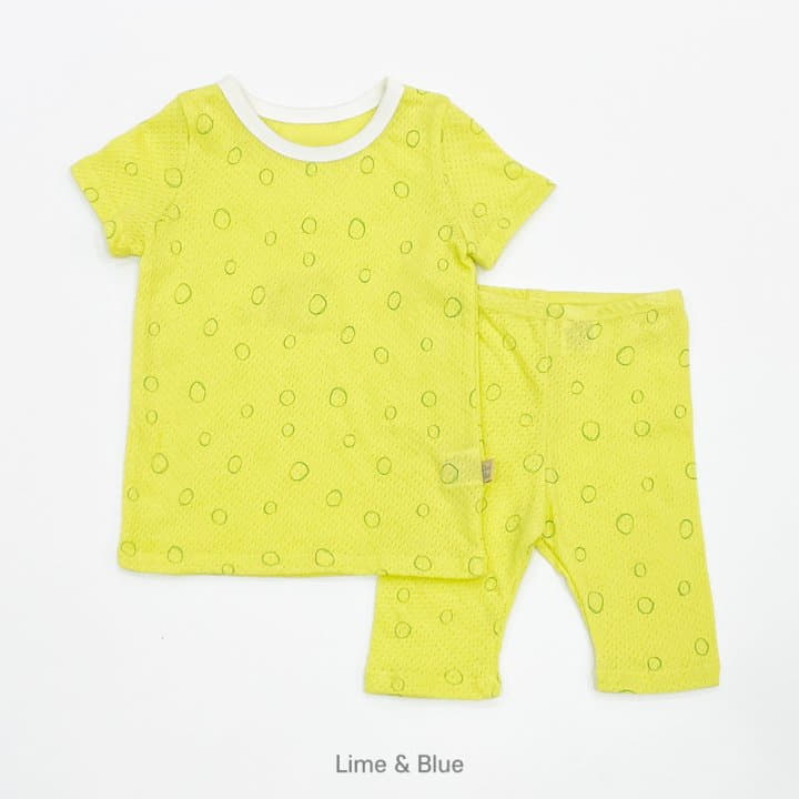 Lime & Blue - Korean Children Fashion - #childrensboutique - Stone Mesh Easywear - 6