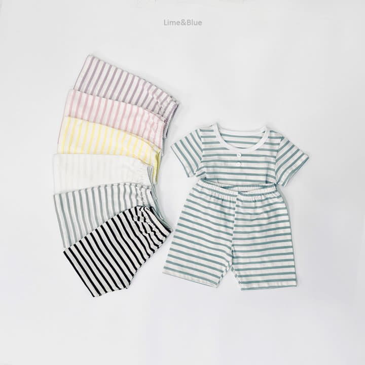 Lime & Blue - Korean Children Fashion - #discoveringself - Stripes Easywear - 2