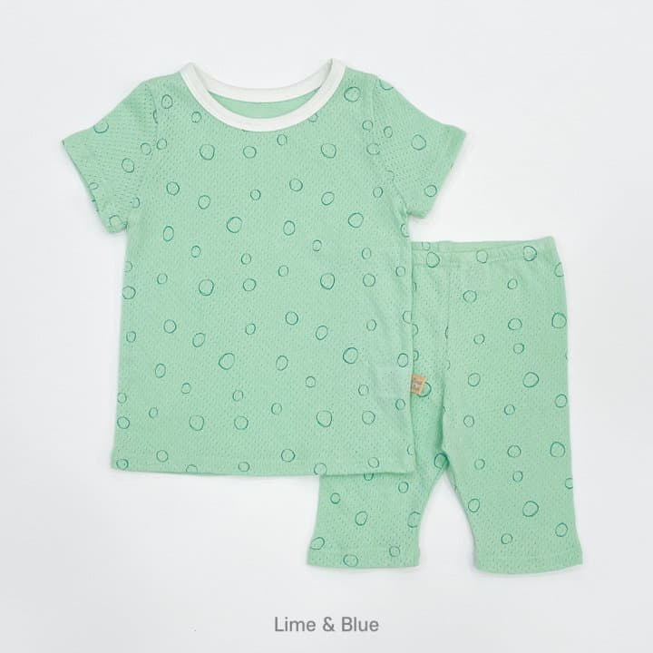 Lime & Blue - Korean Children Fashion - #fashionkids - Stone Mesh Easywear - 9