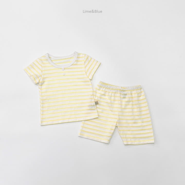 Lime & Blue - Korean Children Fashion - #kidsstore - Stripes Easywear - 5