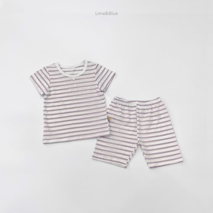 Lime & Blue - Korean Children Fashion - #littlefashionista - Stripes Easywear - 8