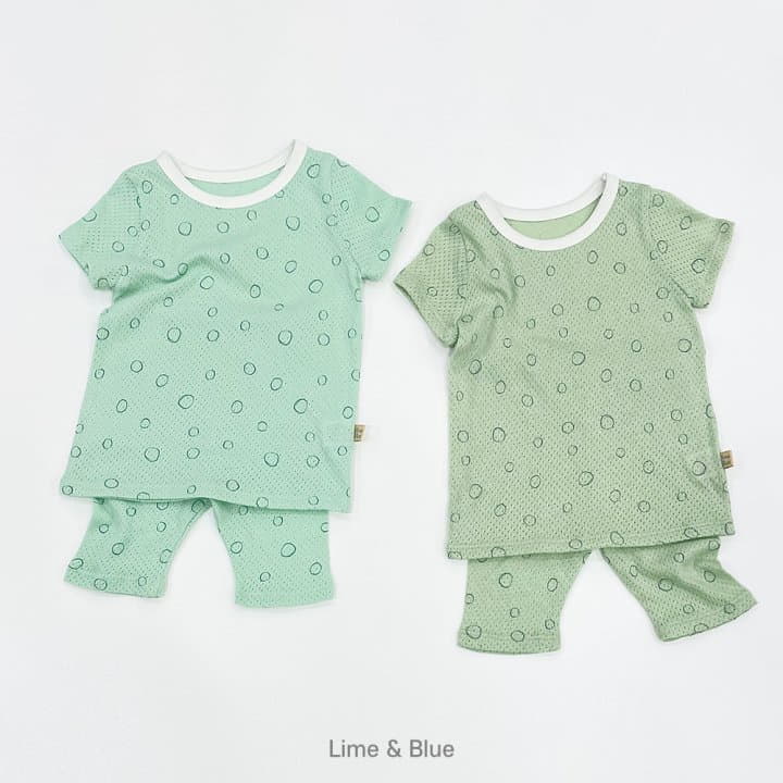 Lime & Blue - Korean Children Fashion - #magicofchildhood - Stone Mesh Easywear