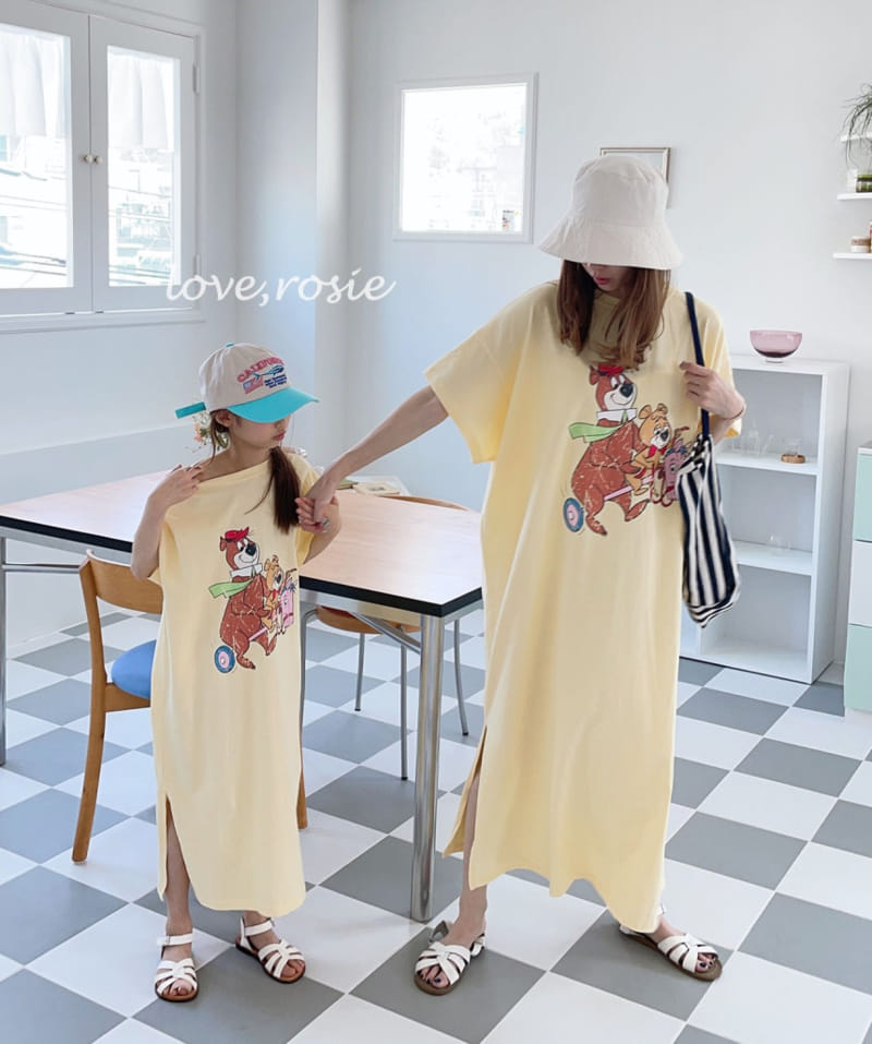 Love Rosie - Korean Children Fashion - #kidzfashiontrend - Vintage Bear Maxy One-piece with Mom - 4