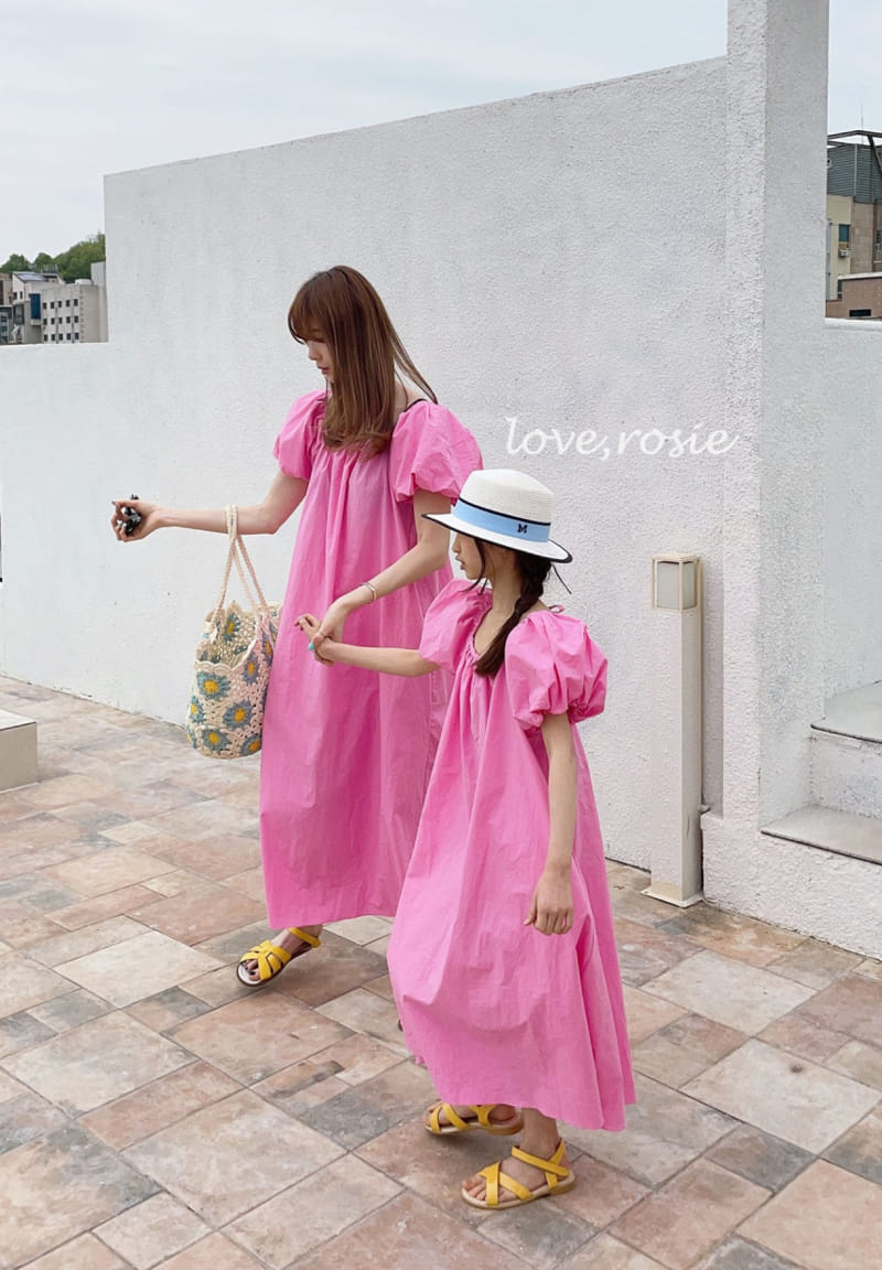 Love Rosie - Korean Children Fashion - #kidsshorts - Scallop Puff Maxy One-piece with Mom - 2