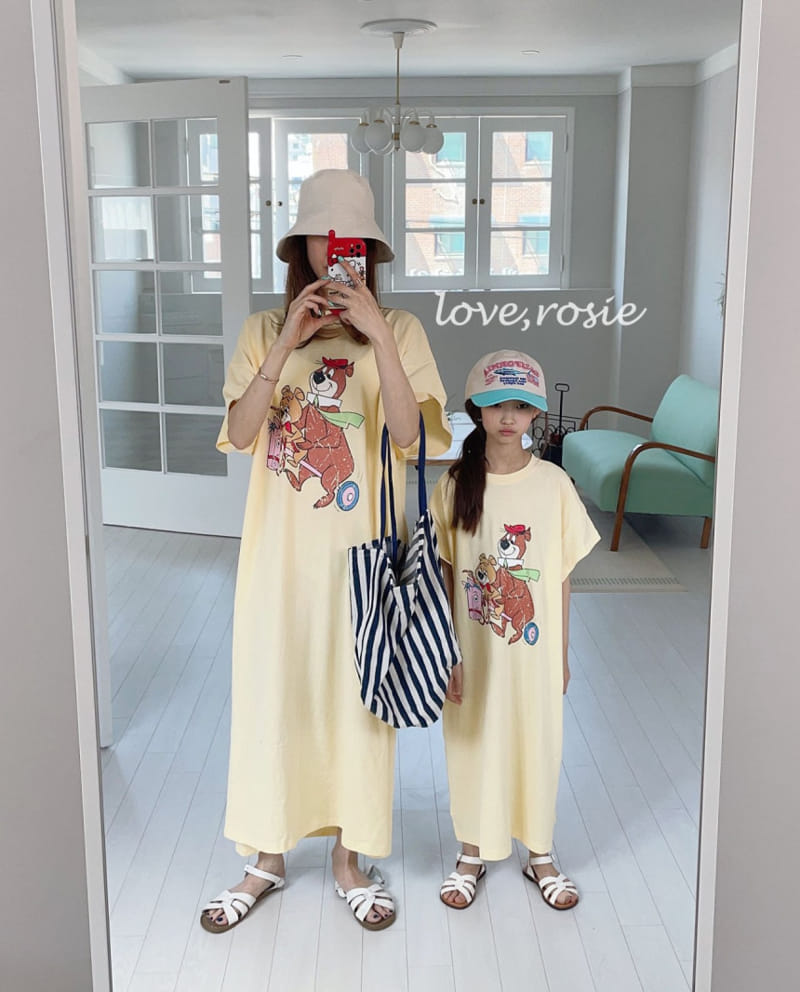 Love Rosie - Korean Children Fashion - #kidsshorts - Vintage Bear Maxy One-piece with Mom