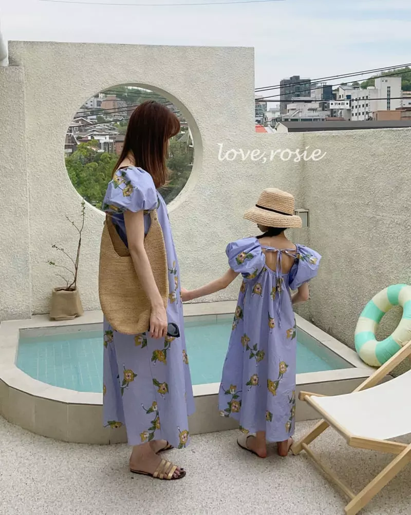 Love Rosie - Korean Children Fashion - #kidzfashiontrend - Scalup Puff Maxy One-piece with Mom