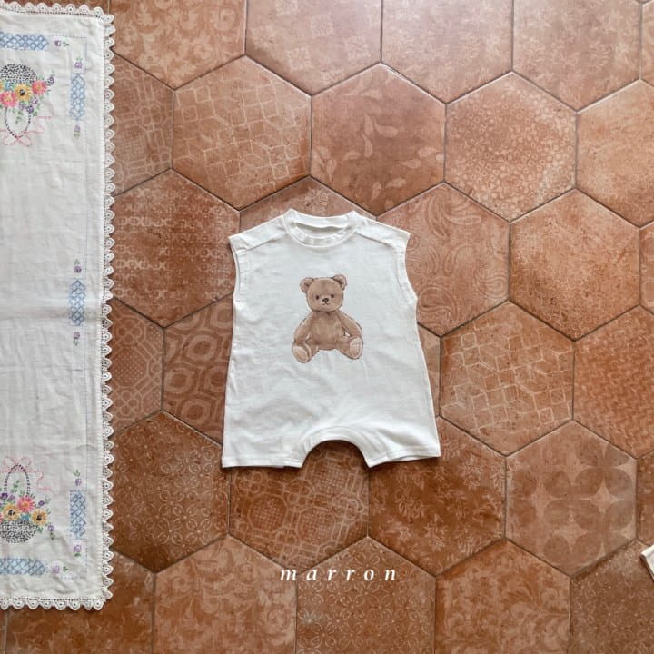 Marron Kid - Korean Baby Fashion - #babyfever - Bebe Teddy Bear Bodysuit