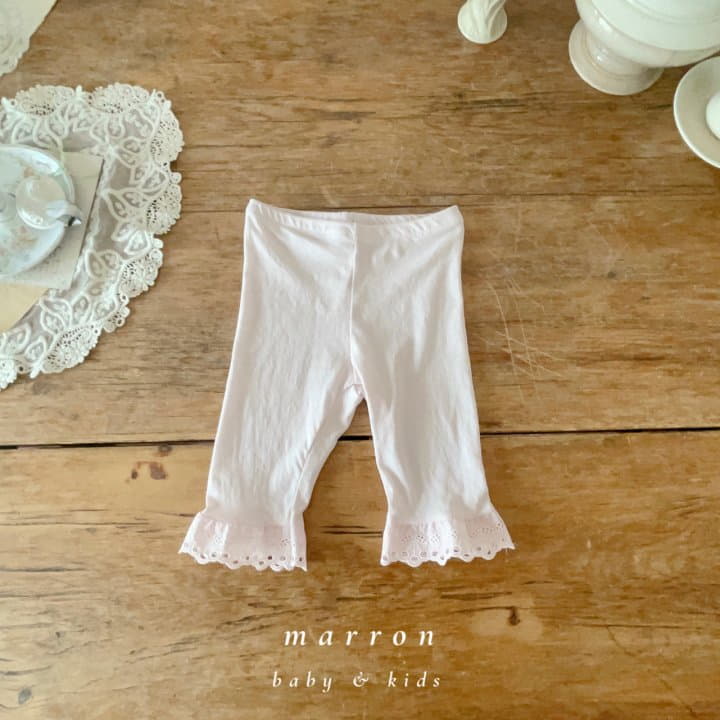 Marron Kid - Korean Children Fashion - #kidsshorts - Loving You Leggings - 4