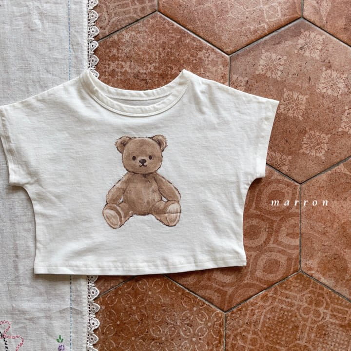 Marron Kid - Korean Children Fashion - #kidsstore - Teddy Bear Tee - 2