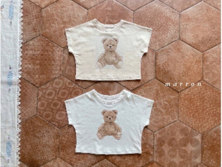 Marron Kid - Korean Children Fashion - #todddlerfashion - Teddy Bear Tee - 9