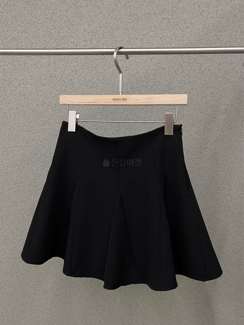 Marron - Korean Women Fashion - #vintagekidsstyle - Slit Plare Skirt - 2