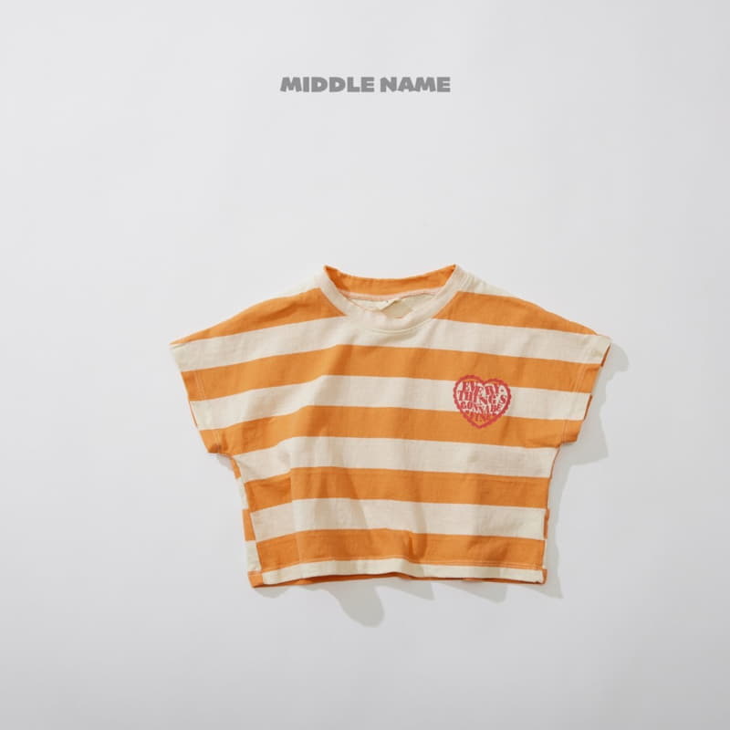 Middle Name - Korean Children Fashion - #magicofchildhood - Stripes Crop Tee