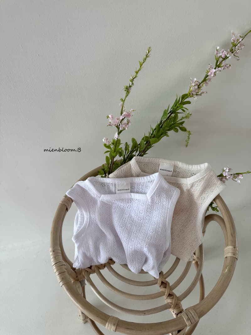 Mienbloom B - Korean Baby Fashion - #smilingbaby - Baby Creamy Knit Bodysuit - 4