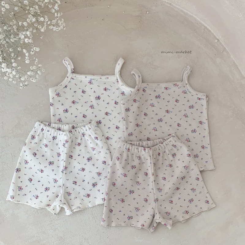 Mimi Market - Korean Baby Fashion - #onlinebabyboutique - Flower Sleevless Top Bottom Set - 10