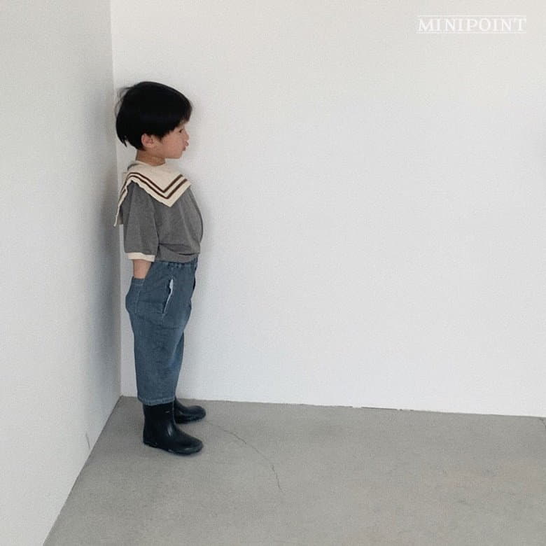 Minipoint - Korean Children Fashion - #Kfashion4kids - Small Stripes Jeans