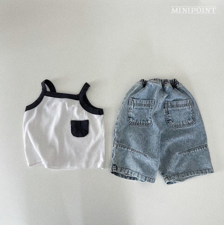 Minipoint - Korean Children Fashion - #childofig - Circle Denim Shorts - 2