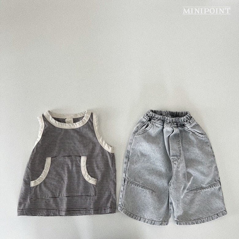 Minipoint - Korean Children Fashion - #childrensboutique - Circle Denim Shorts - 4