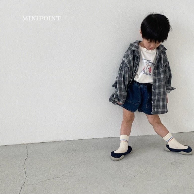 Minipoint - Korean Children Fashion - #discoveringself - Stand Check Shirt