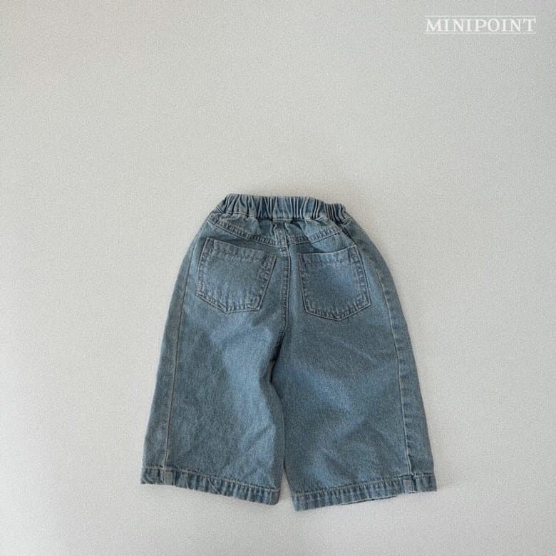 Minipoint - Korean Children Fashion - #discoveringself - Wide Blue Jeans - 4