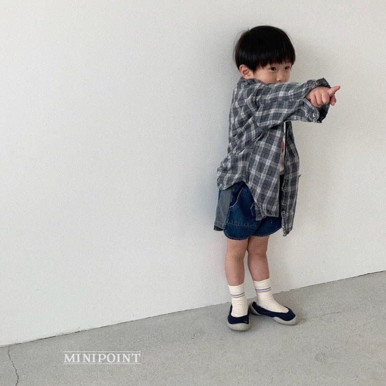 Minipoint - Korean Children Fashion - #fashionkids - Stand Check Shirt - 2