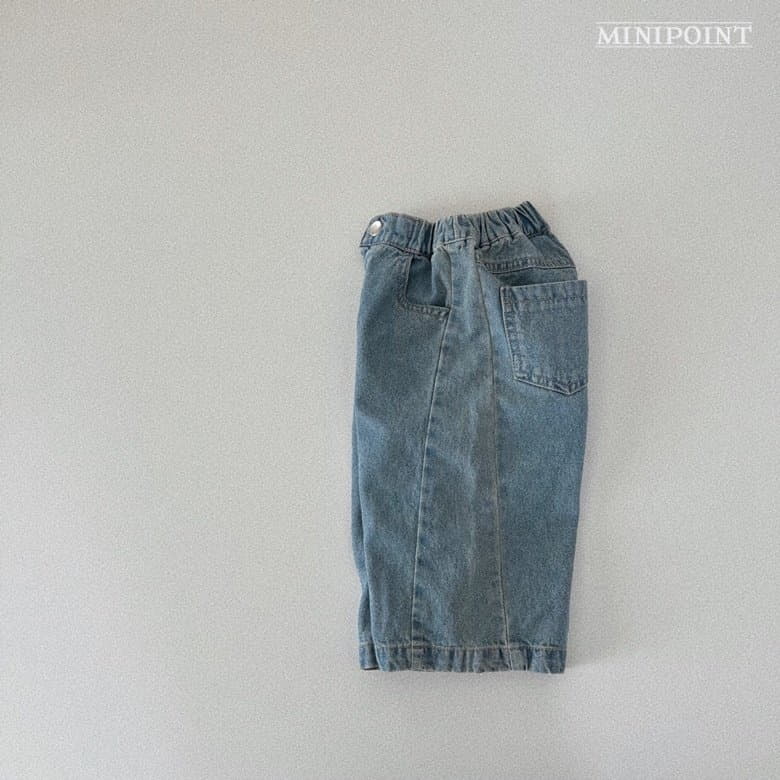 Minipoint - Korean Children Fashion - #kidsshorts - Wide Blue Jeans - 5