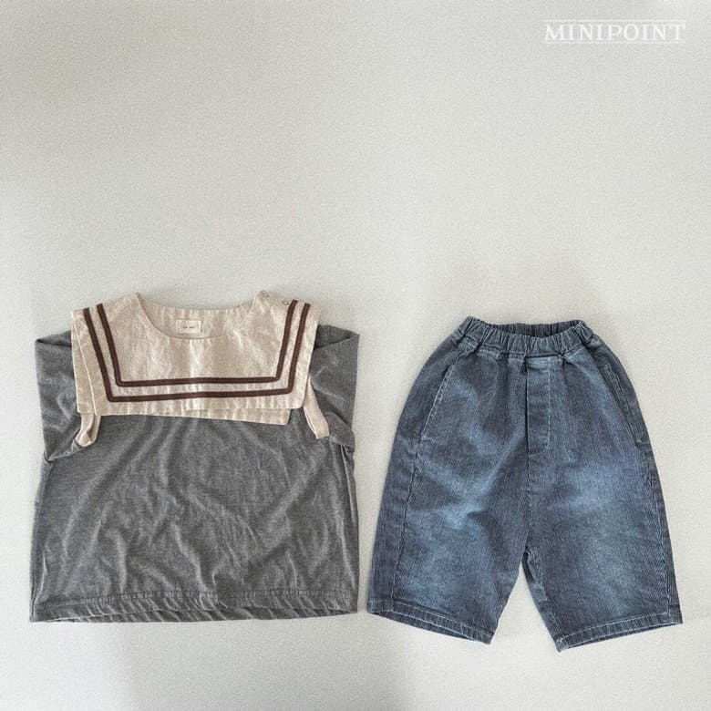 Minipoint - Korean Children Fashion - #kidsshorts - Line Lip Tee - 6