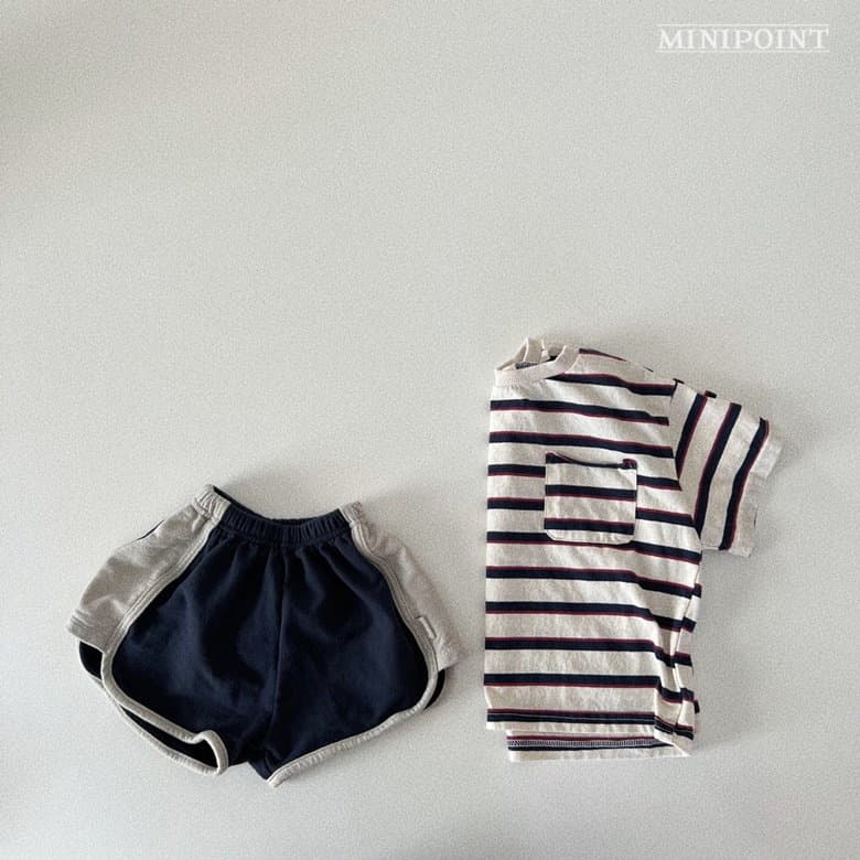 Minipoint - Korean Children Fashion - #kidsshorts - Deggi Stripes Tee - 2